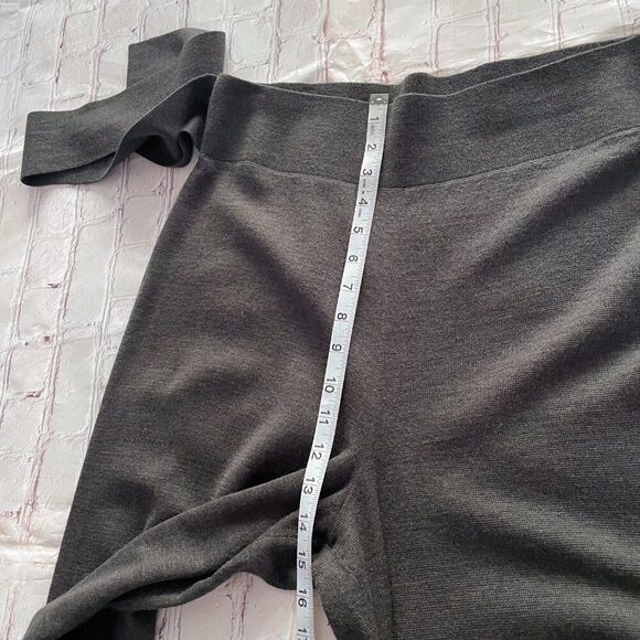 Moth Tie Front Wide Leg Knit Gray Cropped Sweater Wool Blend Pants M Workwear - Picture 6 of 11